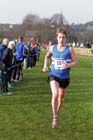 Lewis Timmins brings Morpeth Harriers home in first place, 2013 Durham Cathedral Relays senior mens race.